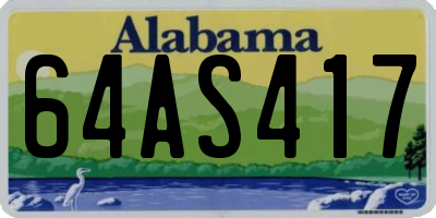 AL license plate 64AS417