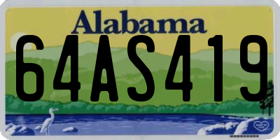 AL license plate 64AS419