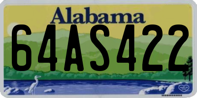 AL license plate 64AS422