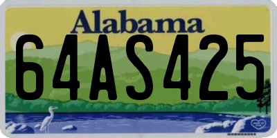 AL license plate 64AS425