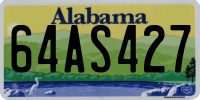 AL license plate 64AS427