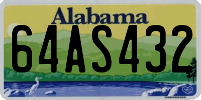 AL license plate 64AS432