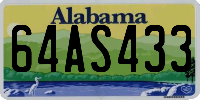 AL license plate 64AS433
