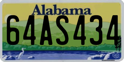 AL license plate 64AS434