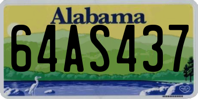 AL license plate 64AS437