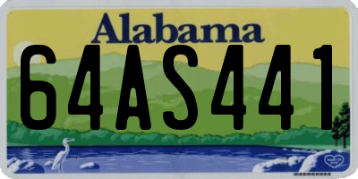 AL license plate 64AS441