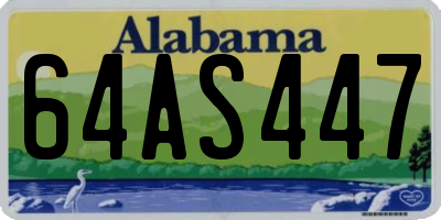 AL license plate 64AS447
