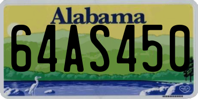 AL license plate 64AS450
