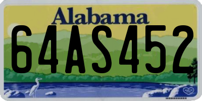 AL license plate 64AS452
