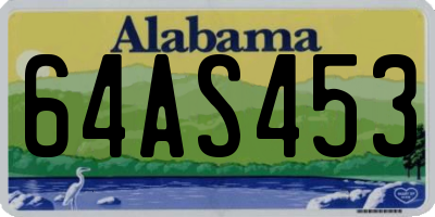 AL license plate 64AS453