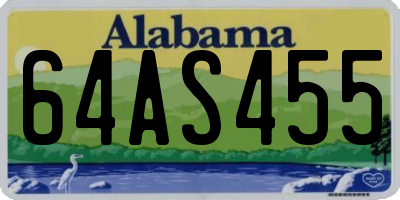 AL license plate 64AS455