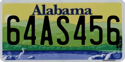 AL license plate 64AS456