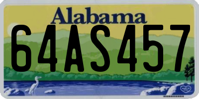AL license plate 64AS457