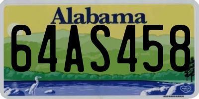 AL license plate 64AS458
