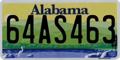 AL license plate 64AS463