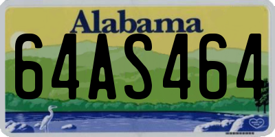 AL license plate 64AS464