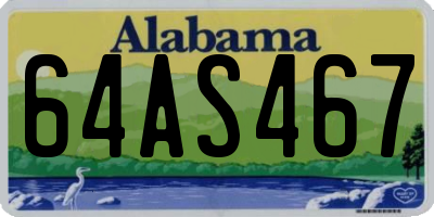 AL license plate 64AS467