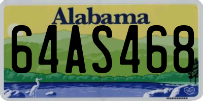 AL license plate 64AS468