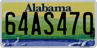 AL license plate 64AS470