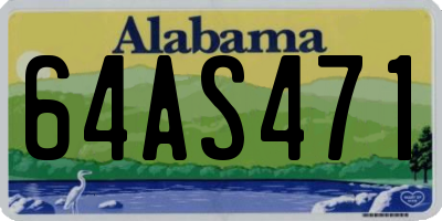 AL license plate 64AS471