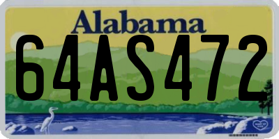 AL license plate 64AS472