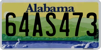AL license plate 64AS473