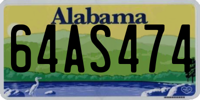 AL license plate 64AS474