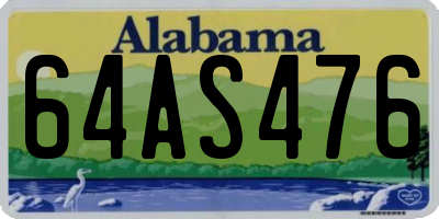 AL license plate 64AS476