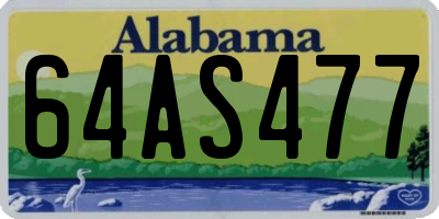 AL license plate 64AS477