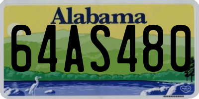 AL license plate 64AS480