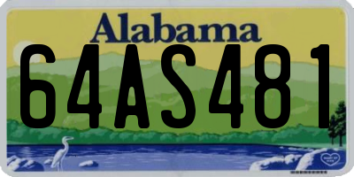 AL license plate 64AS481