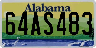 AL license plate 64AS483