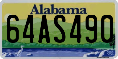 AL license plate 64AS490
