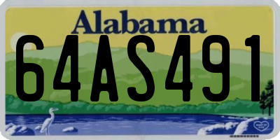 AL license plate 64AS491