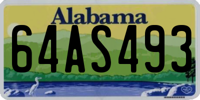 AL license plate 64AS493