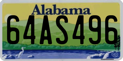 AL license plate 64AS496