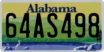 AL license plate 64AS498