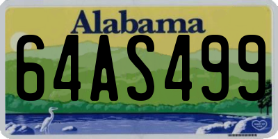 AL license plate 64AS499