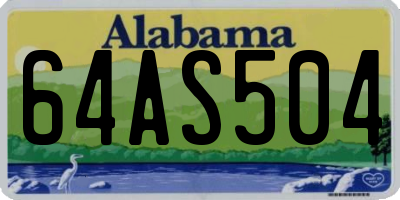 AL license plate 64AS504