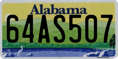 AL license plate 64AS507