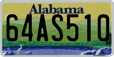 AL license plate 64AS510