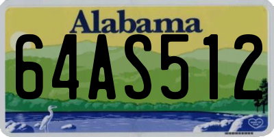 AL license plate 64AS512