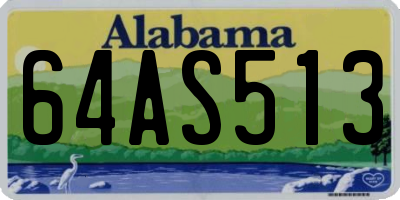 AL license plate 64AS513
