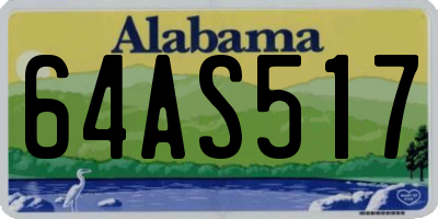 AL license plate 64AS517
