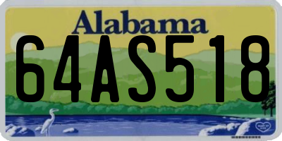 AL license plate 64AS518