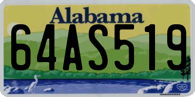 AL license plate 64AS519