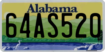 AL license plate 64AS520