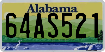 AL license plate 64AS521