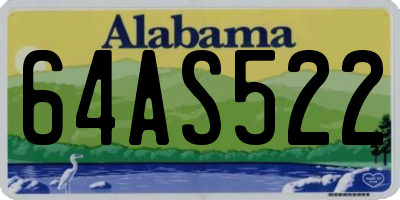 AL license plate 64AS522