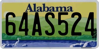 AL license plate 64AS524